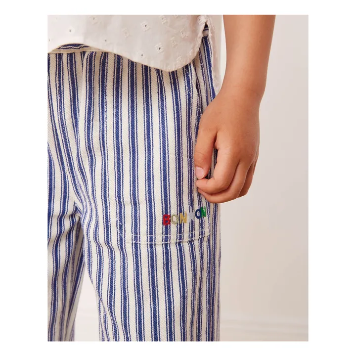 Bonton Pantalon Rayé Itcha | Bleu