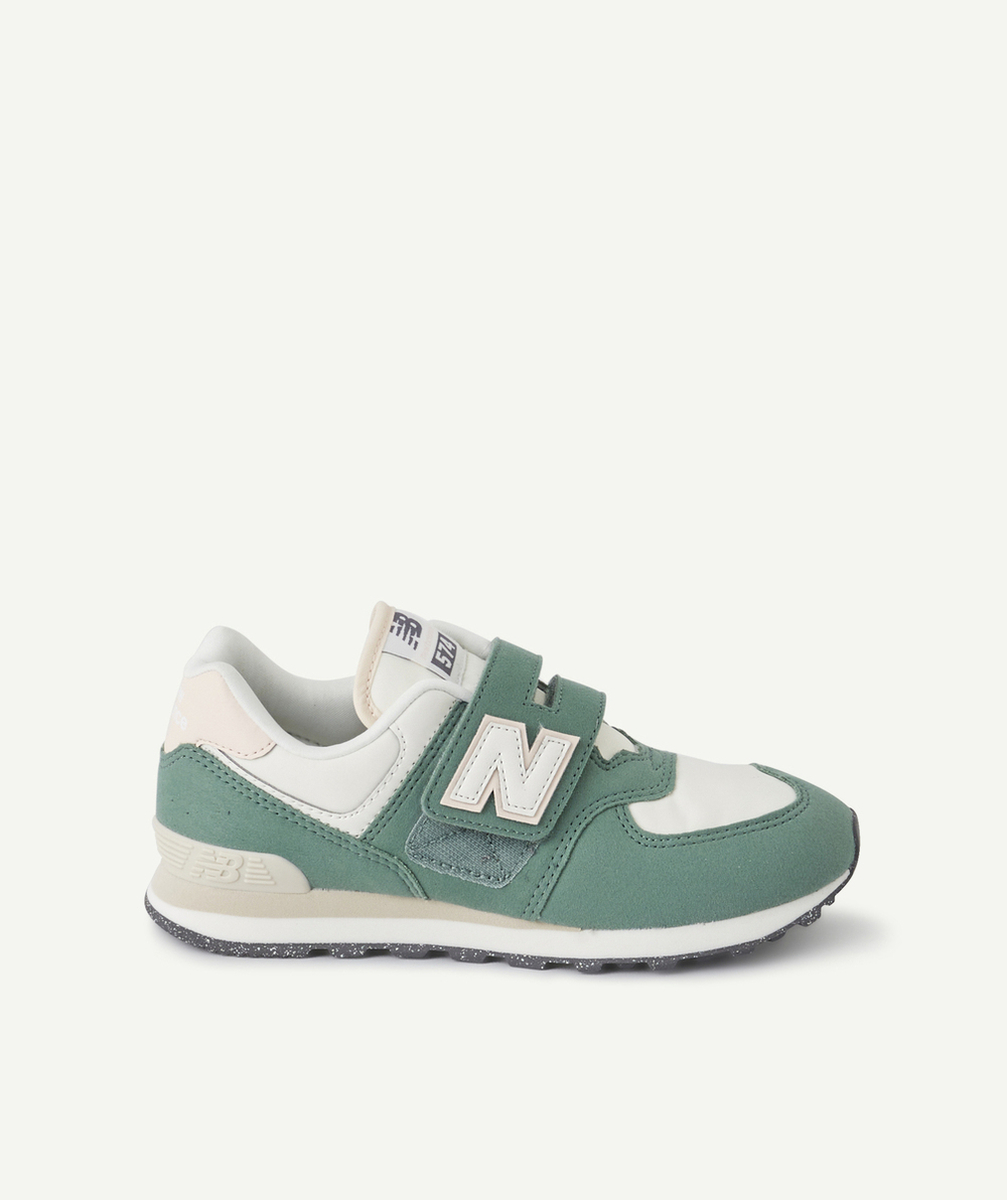 NEW BALANCEBASKETS À SCRATCHS 574 ROSES ET VERTES