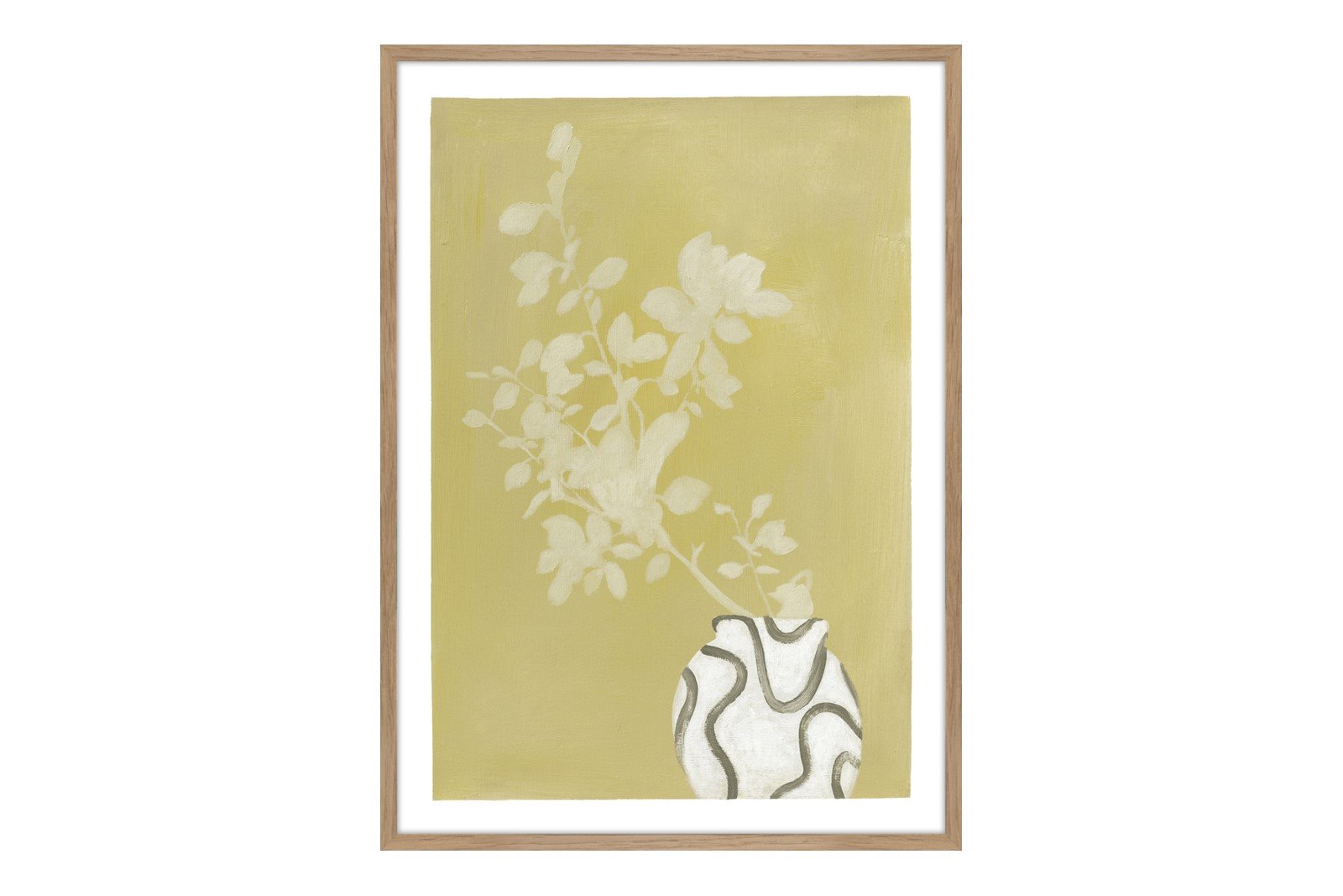 Vanilla Yellow 50x70 cm Oak Frame
