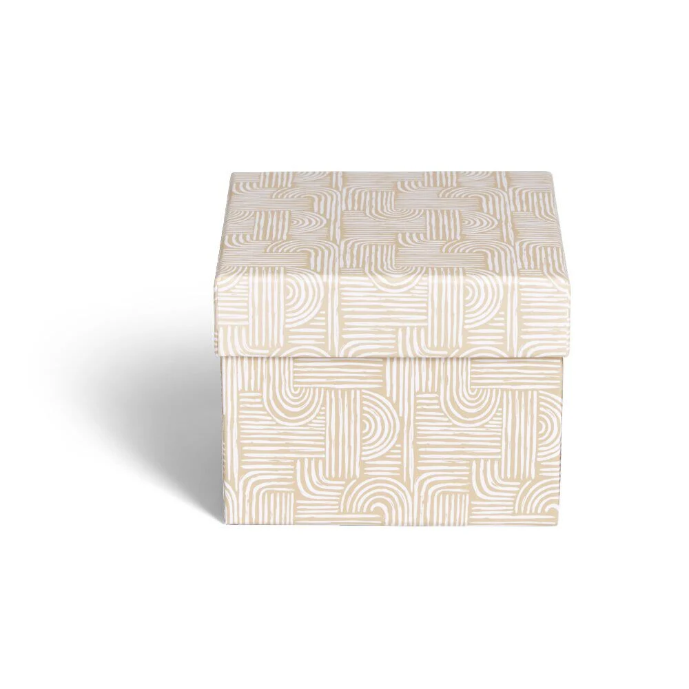 Boîte carton décorée 15x12xH15cm - 2 modèles