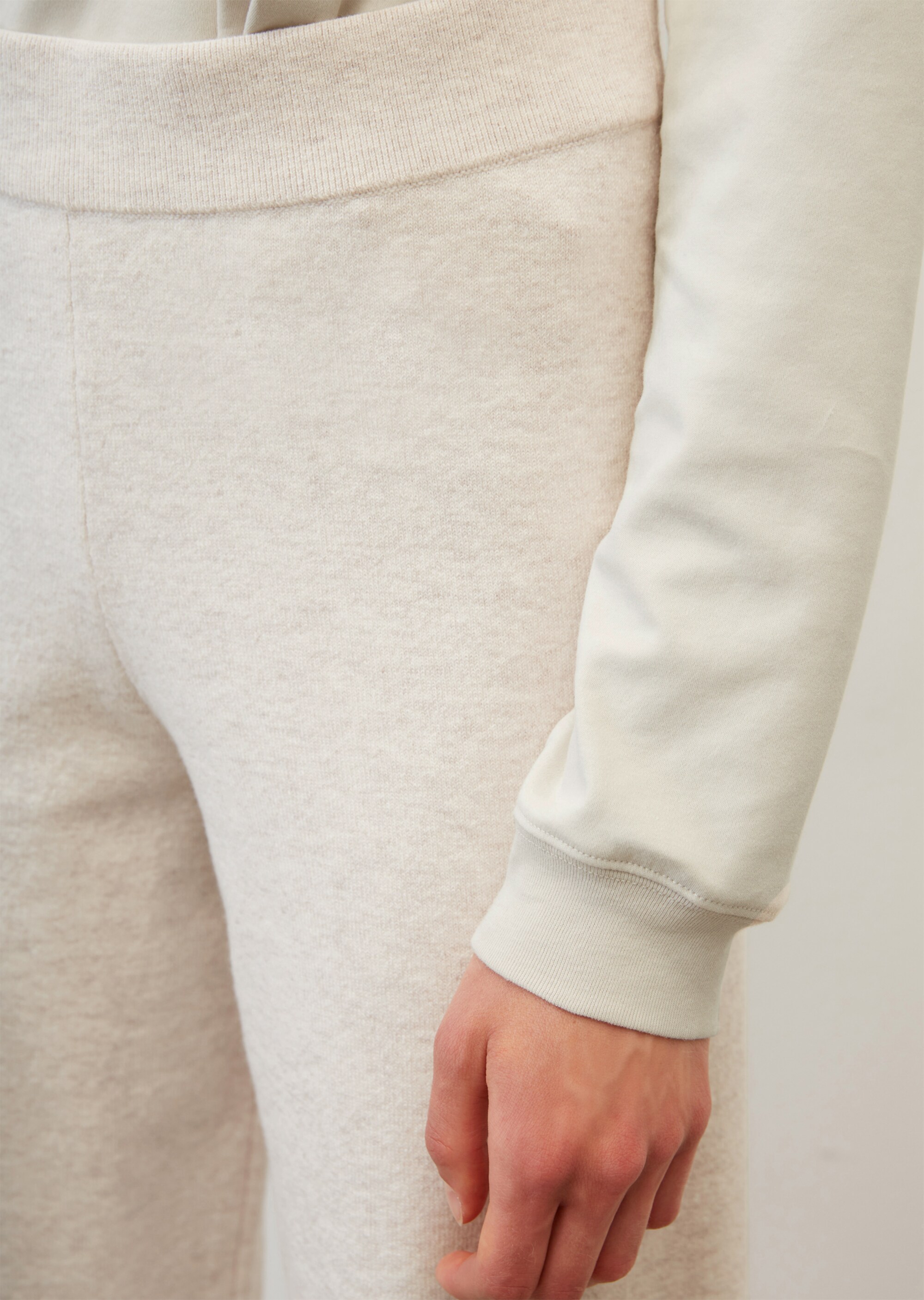 Softe Strickhose cropped aus Cotton Wool Stretch