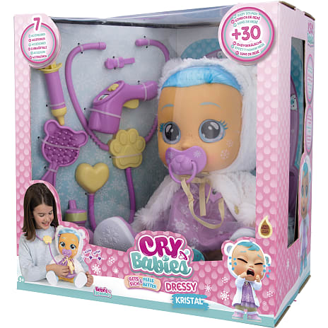 Cry Babies Kristal Syg og Rask Igen dukke