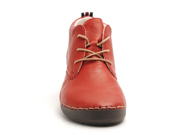 Rieker boots bottine plates femme 52522 rouge