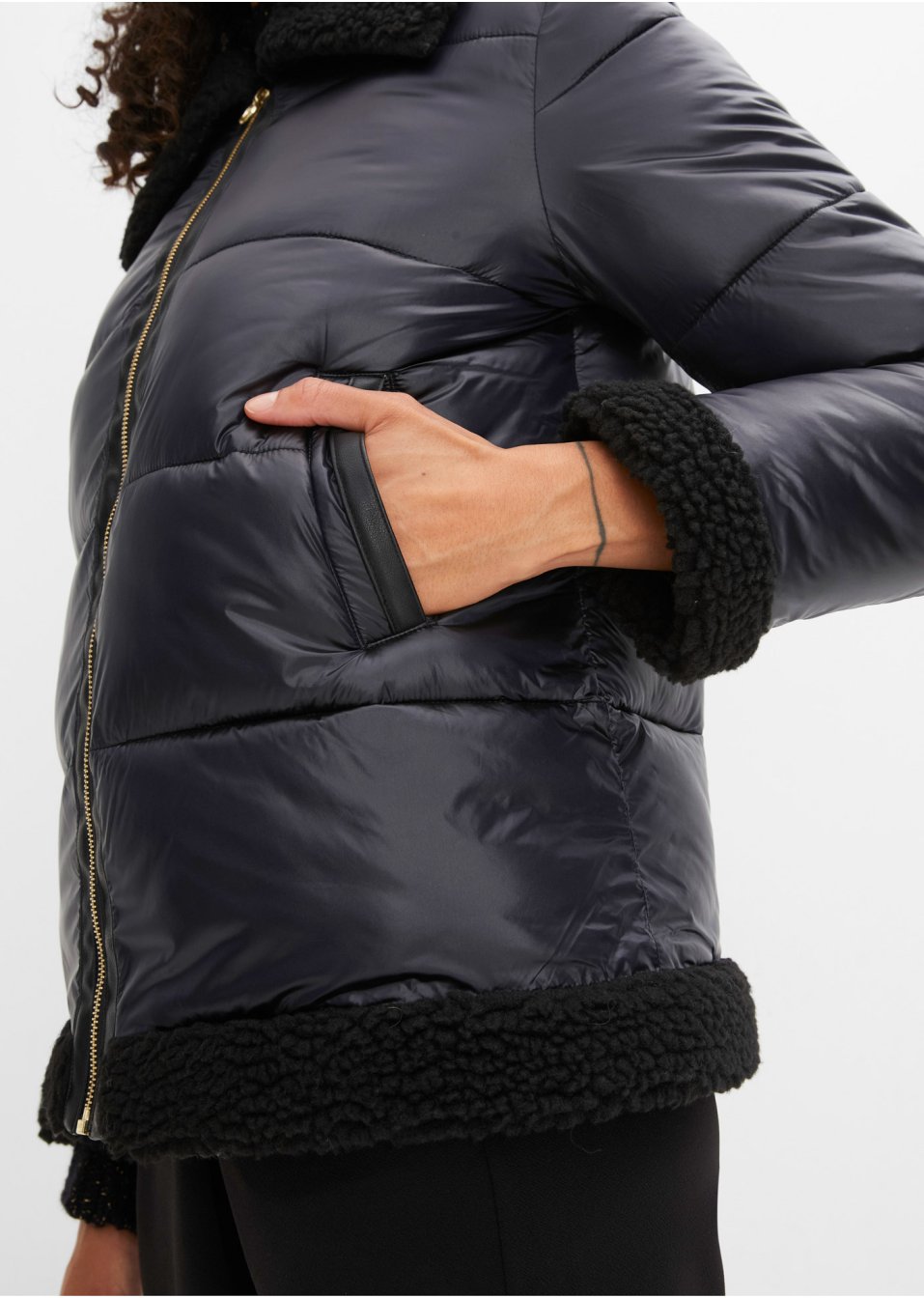 Veste matelassée en mix de matières