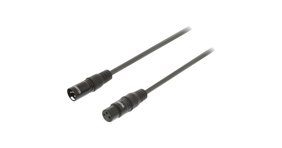 SweexStereokabel XLR 3-Pins Male - XLR 3-Pins Female, 3.0 m  (Zwart)