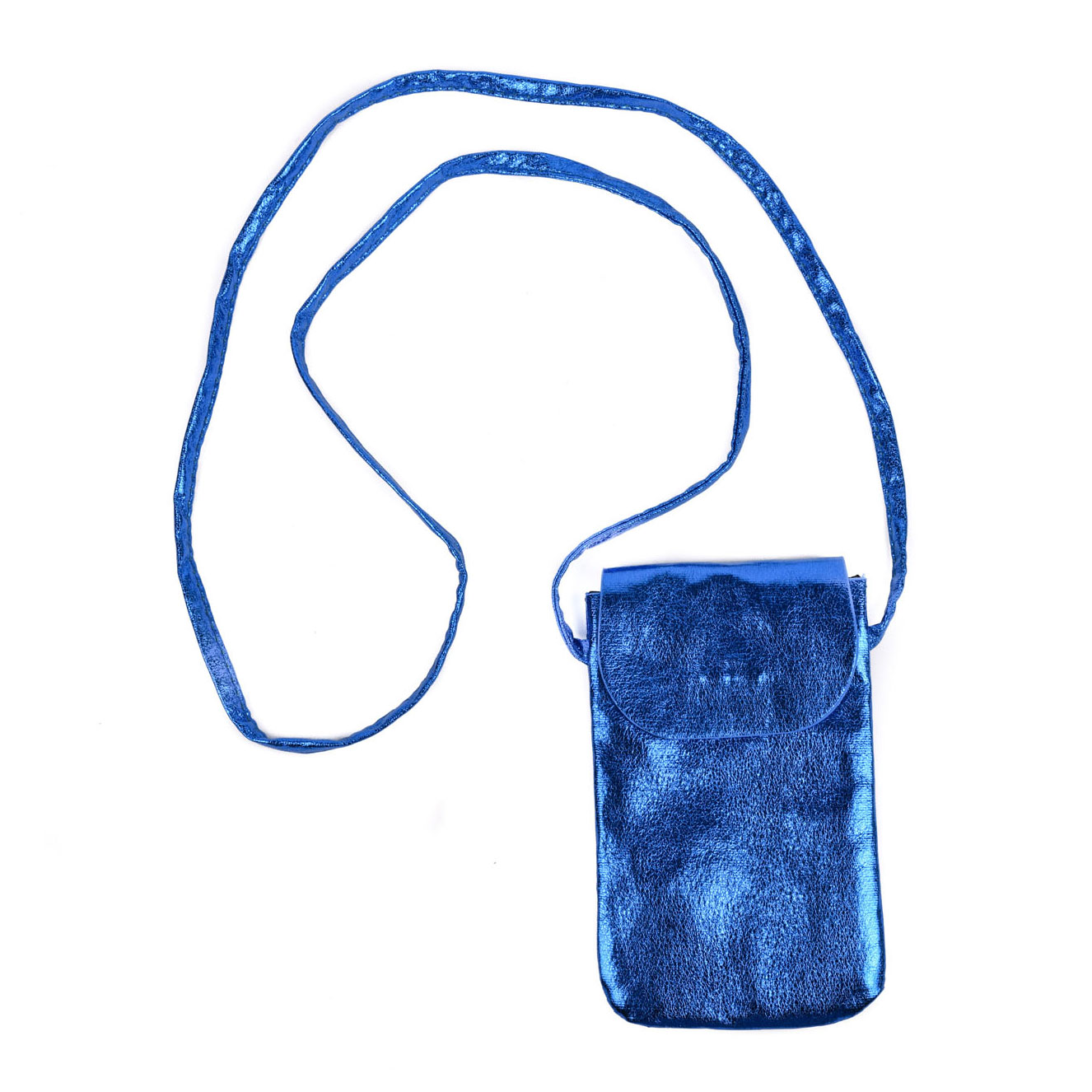 Create it! Smartphone Tasje met Rits - Blauw/Zilver