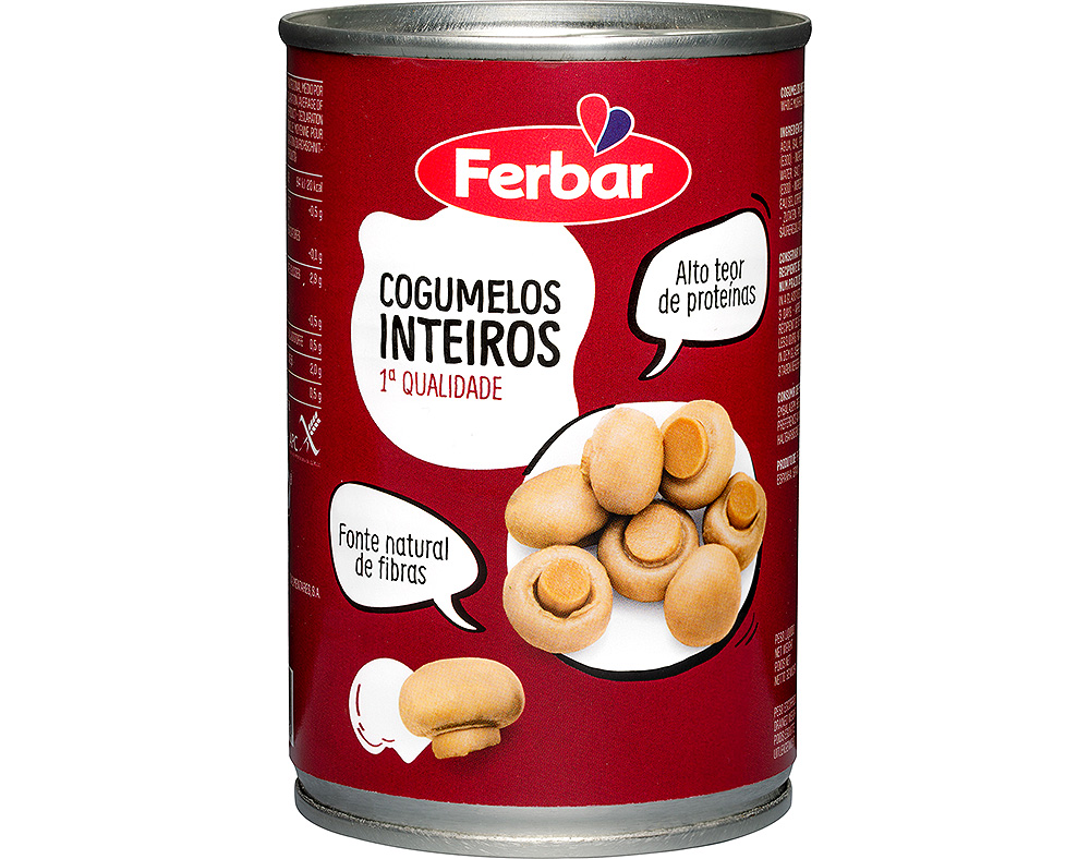 COGUMELOS INTEIROS FERBAR 290(155)G