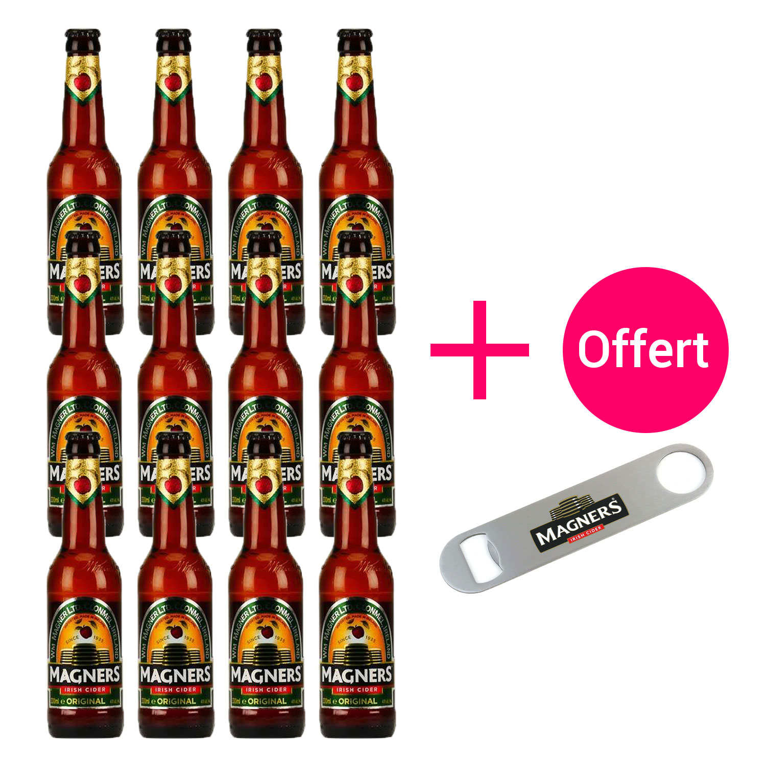 Lot découverte de 12 cidres Magners + 1 décapsuleur offert