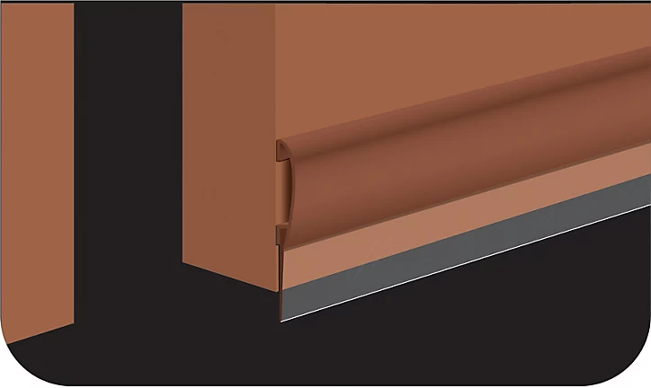 Bas de porte alu sol lisse adhésif Premium marron 93 cm 3M