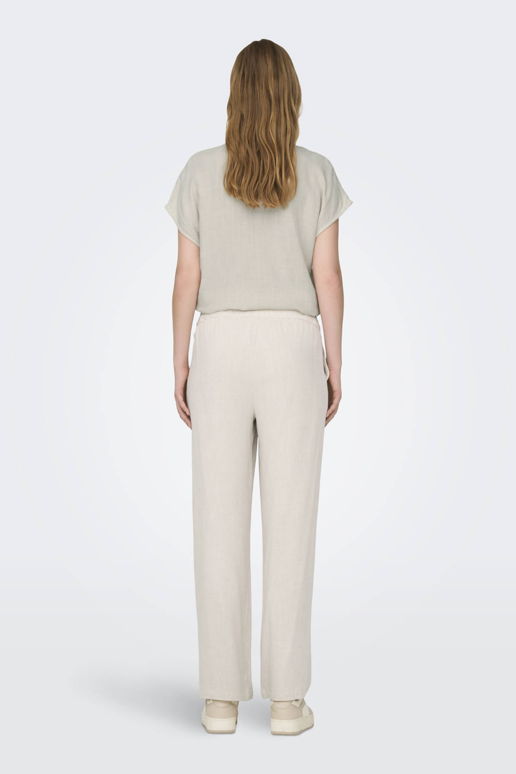 ONLY MATERNITY straight fit broek OLMSIESTA ecru