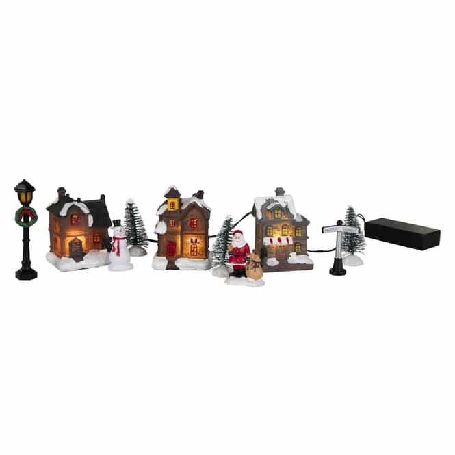 LED-Weihnachtsdorf - 10-teilig
