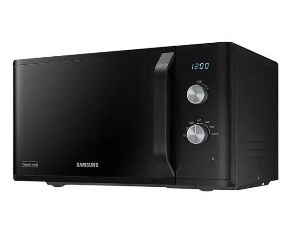 Samsung MW3500K, Bordplade, Solo mikroovn, 23 L, 800 W, Knapper, Dreje, Sort