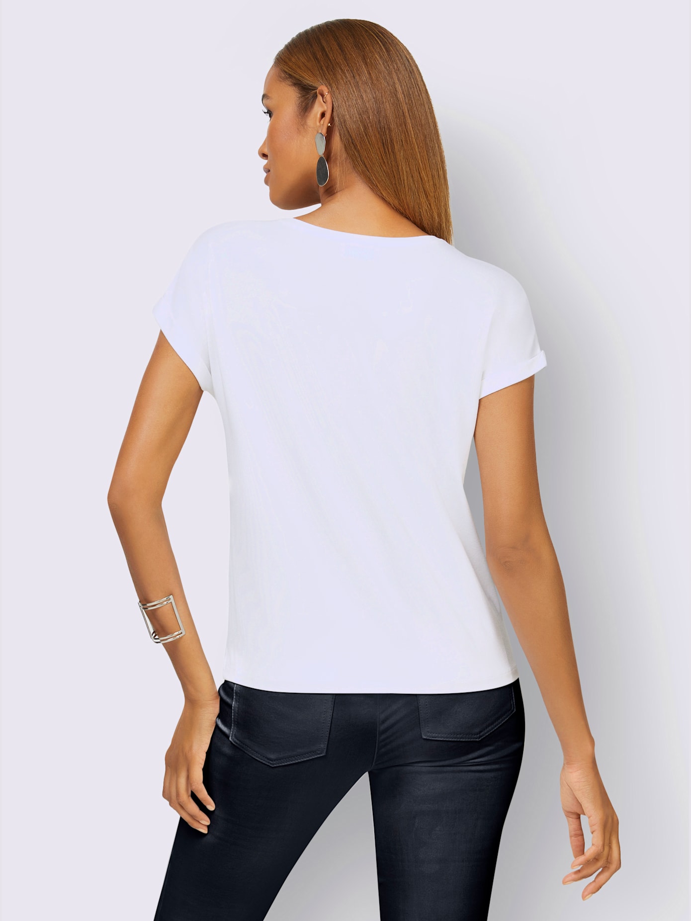 T-shirt coupe décontractée aux épaules