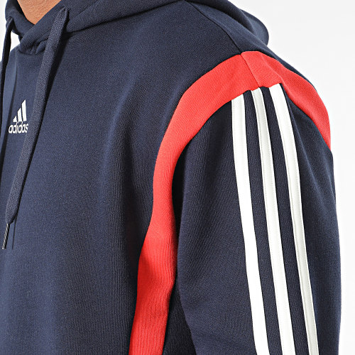 Sweat Capuche A Bandes IP2250 Bleu Marine