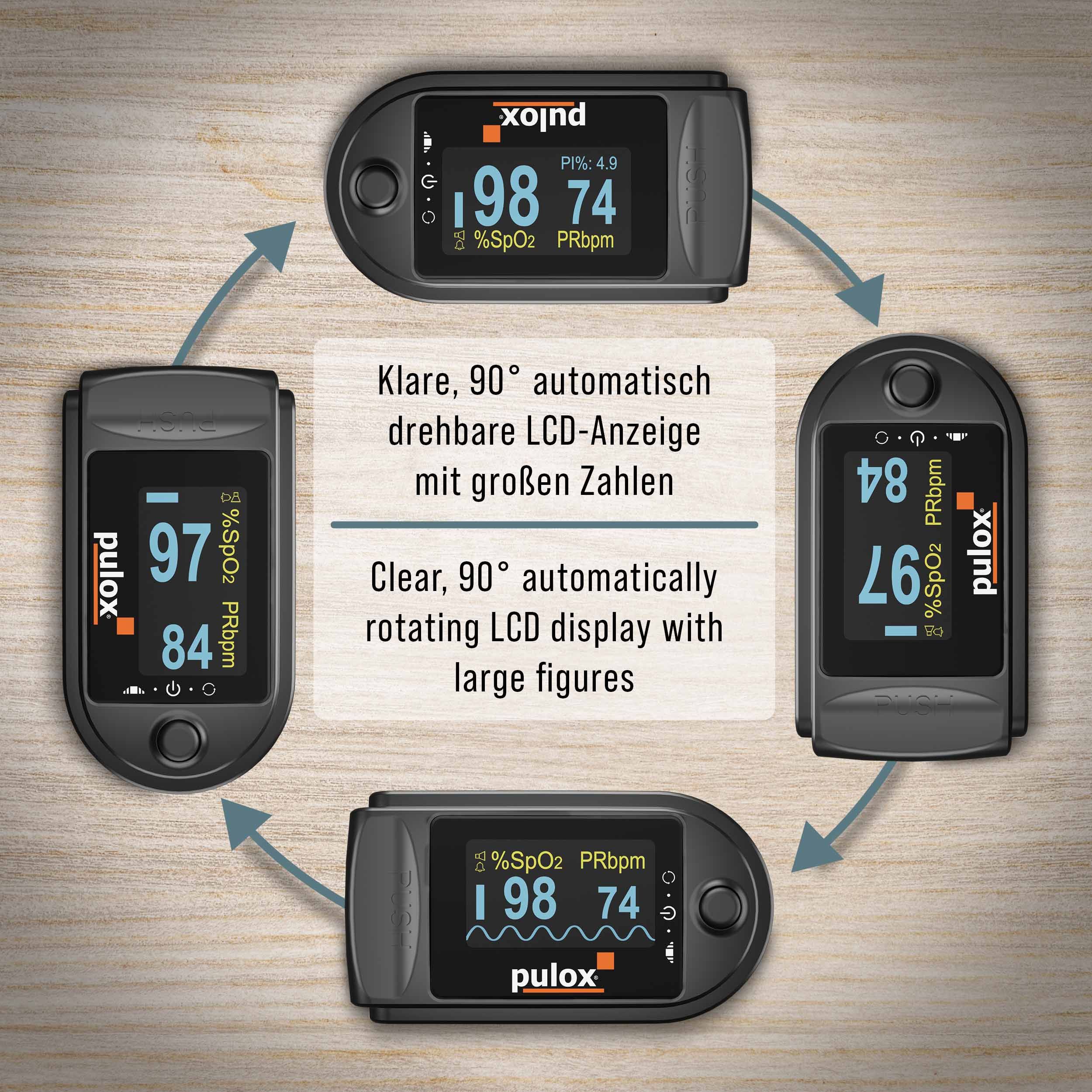 Pulox PO-200A Solo - Finger-Pulsoximeter - Schwarz