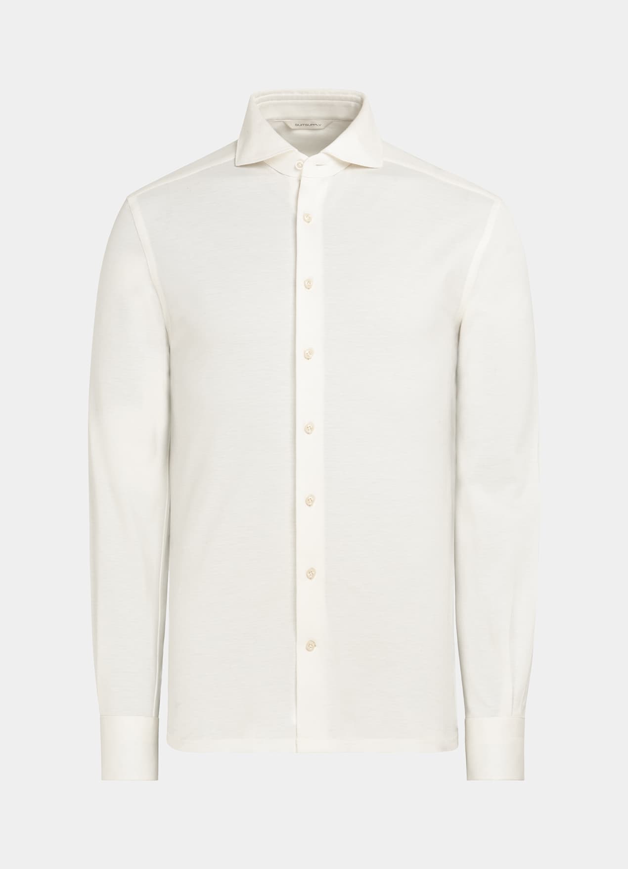 Chemise coupe très ajustée blanc cassé