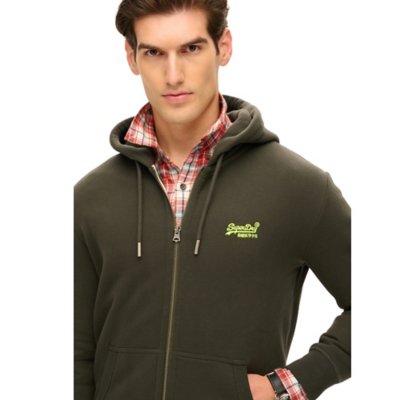 Sweatshirt zippé à capuche homme Essential Logo SUPERDRY