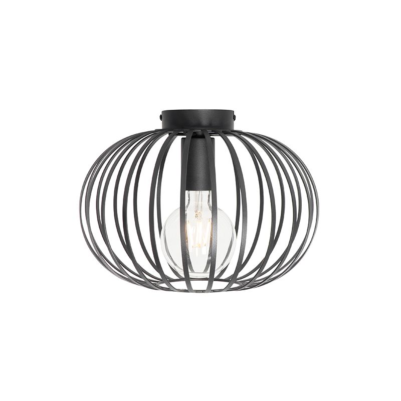 Smart plafondlamp zwart 30 cm incl. Wifi G95 - Johanna
