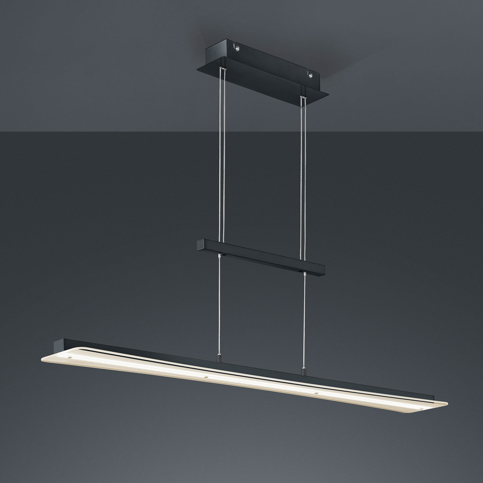 LED-Pendelleuchte - schwarz matt - weiß - höhenverstellbar