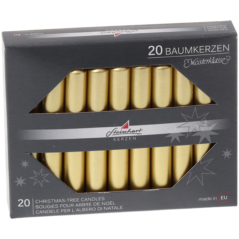 Steinhart Baumkerzen, 20 Stück, gold