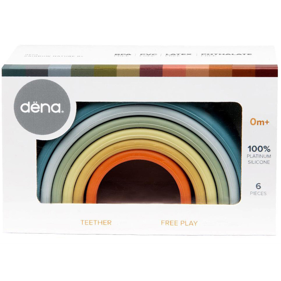 Dëna bijt- en stapelspeeltje natuur - regenboog