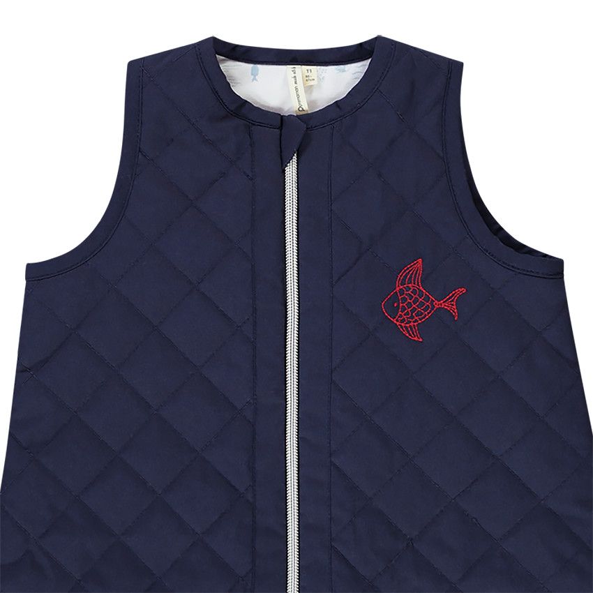 Gigoteuse sans manches matelassée en coton TOG 2,5 - Bleu marine
