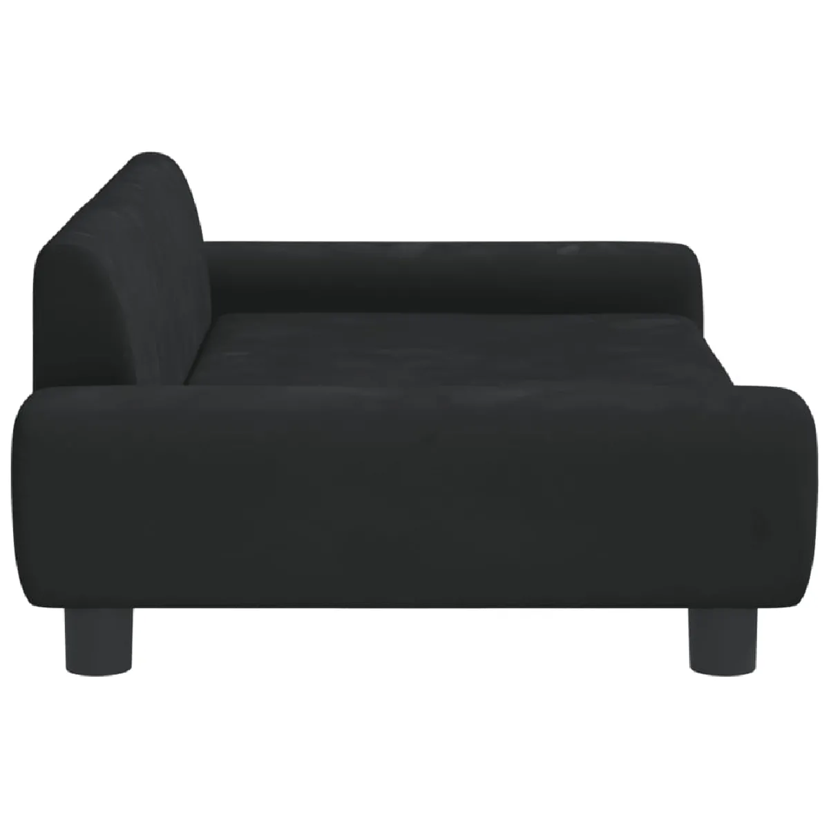 vidaXL Canapé Enfant Noir Velours