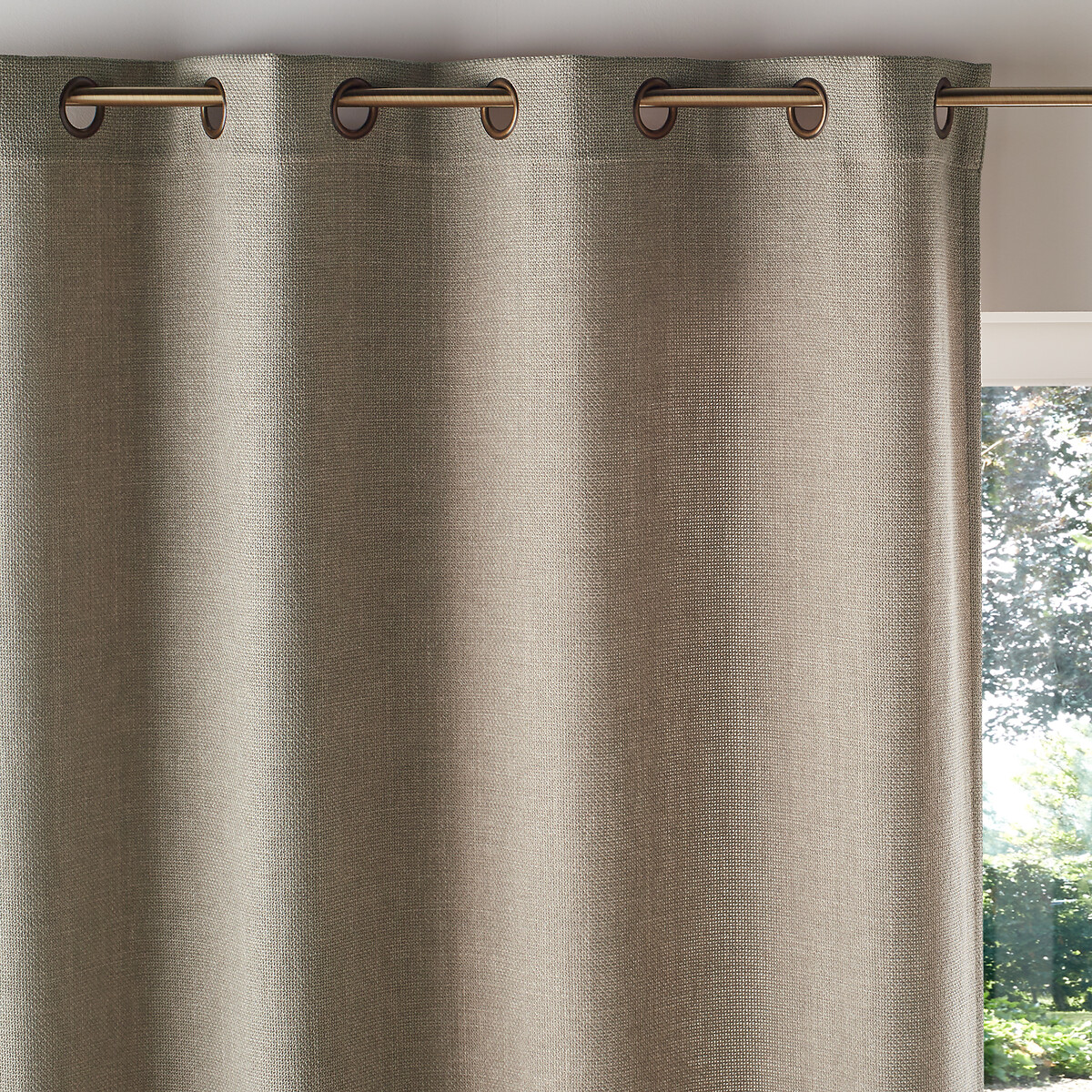 LA REDOUTE INTERIEURS<br>Cortina com acabamento trançado e ilhós Montego
