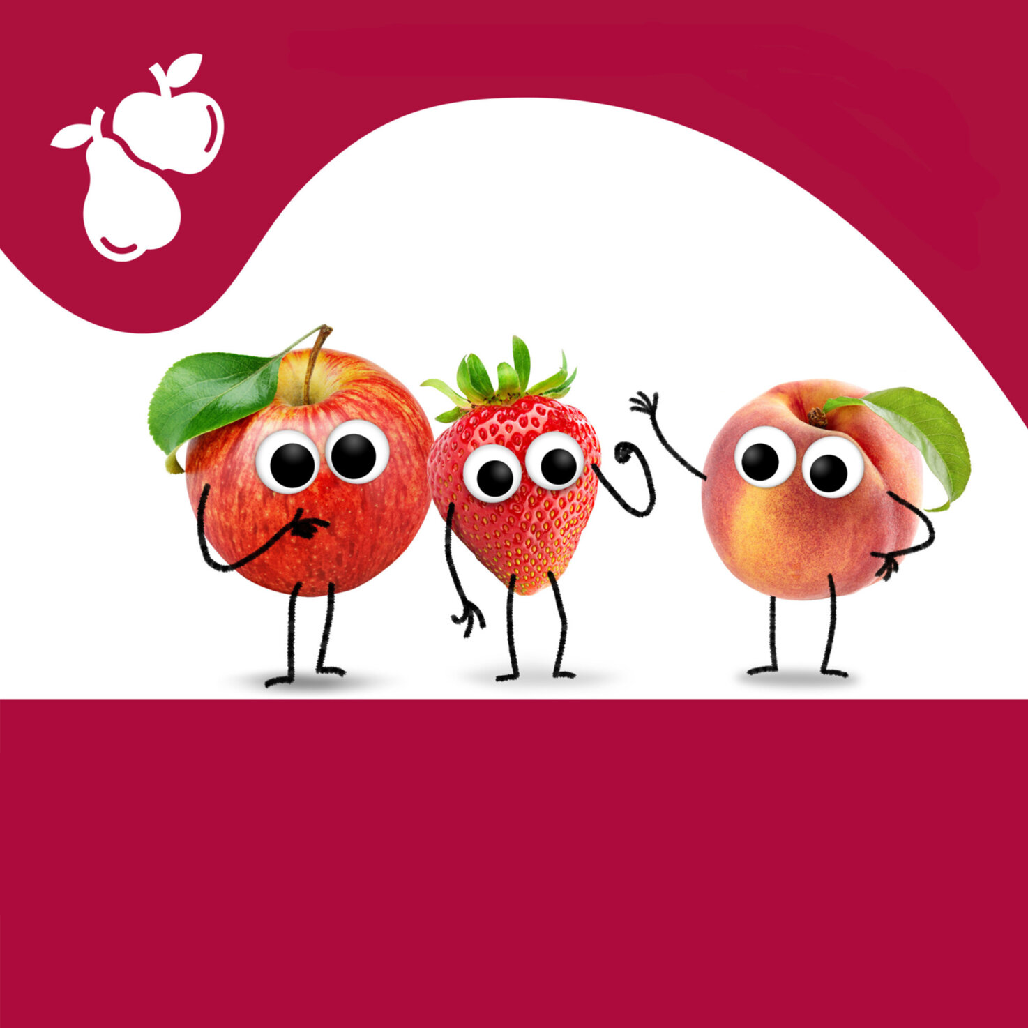 Freche Freunde Quetschbeutel Apfel, Pfirsich & Erdbeere 6+ Monate