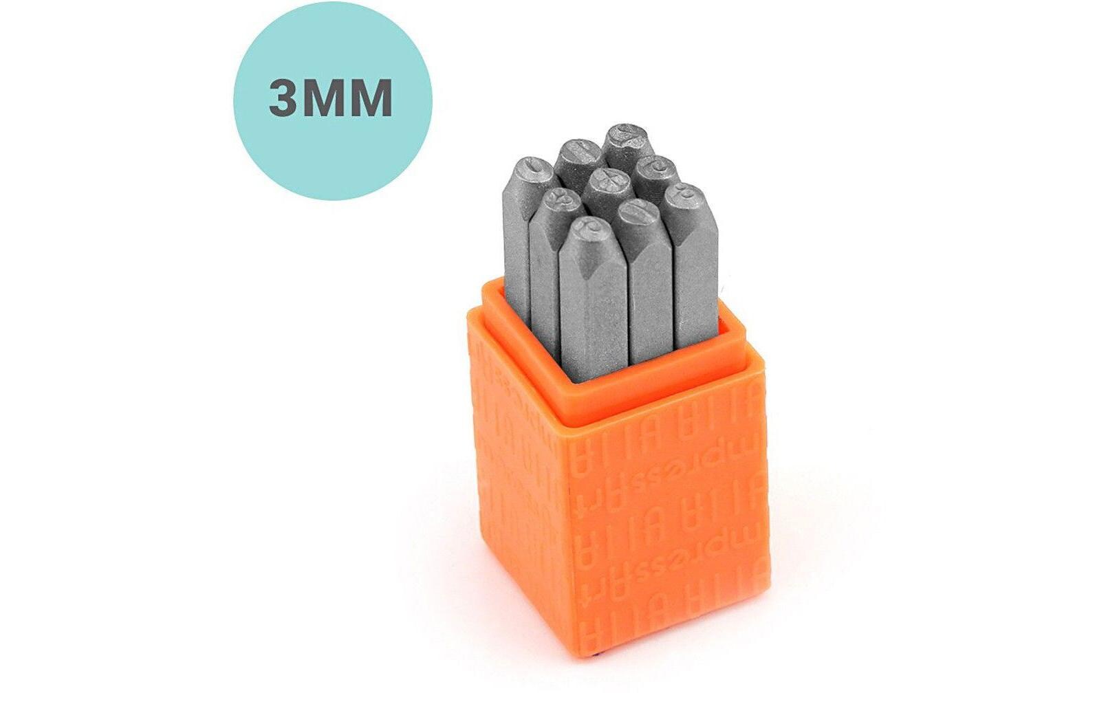 Prägestempel Set 3 mm Zahlen 1-9, 9 StückImpress Art Zahlen gravieren