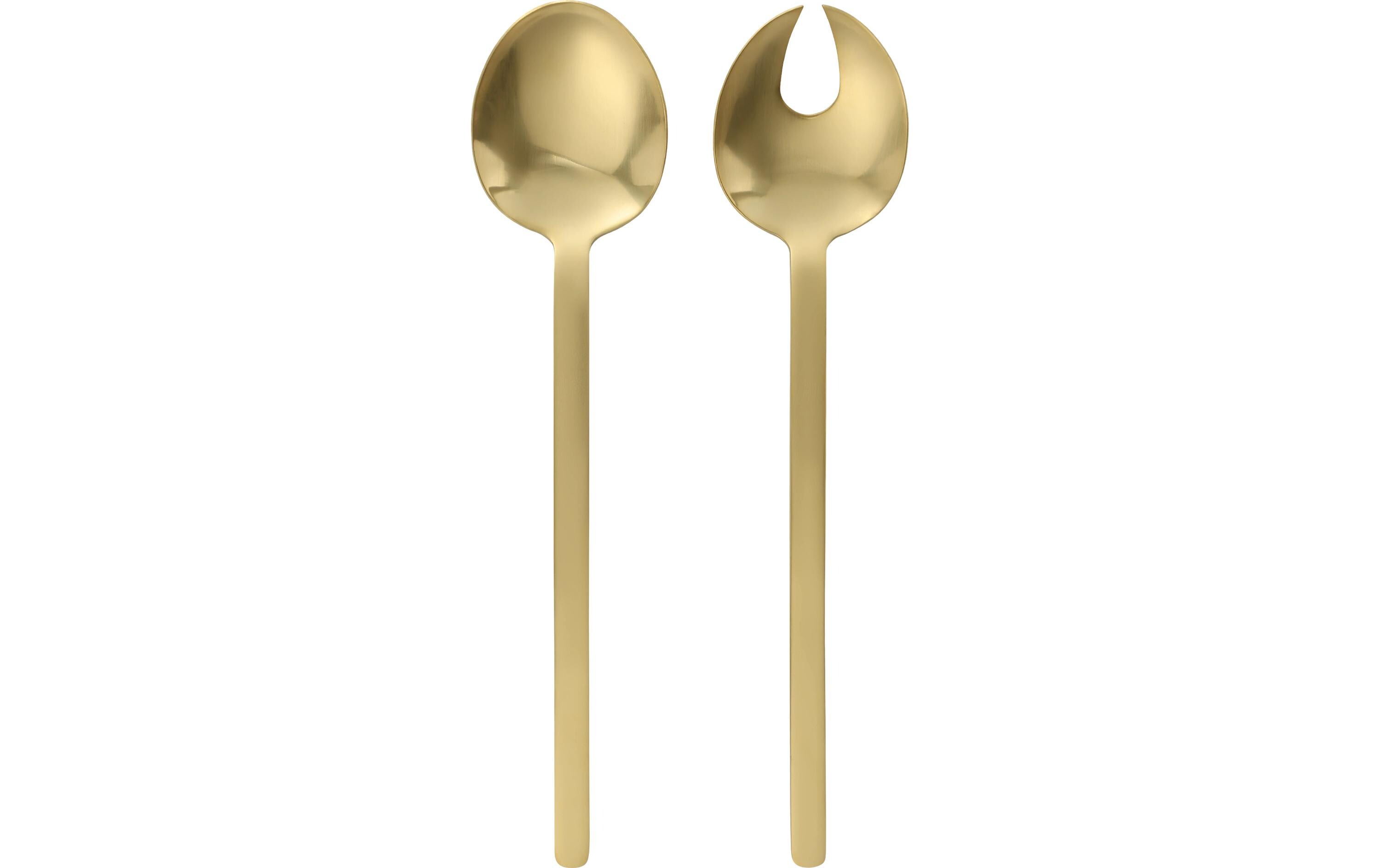 Salatbesteck Seoni 2-teilig, Gold MattGoldenes Salatbesteck für elegante Essenspräsentationen