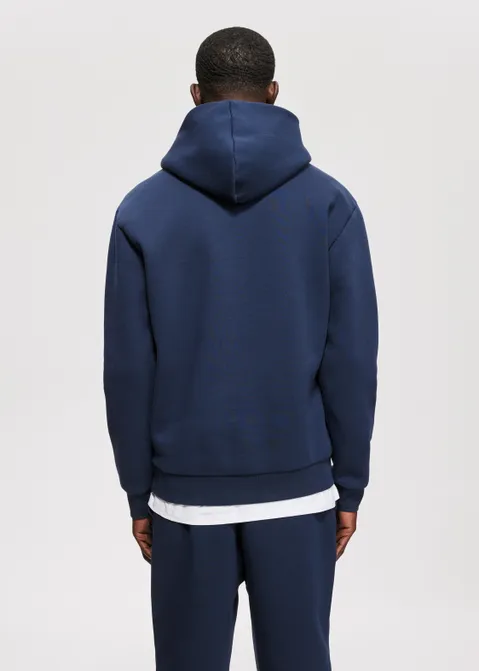 Hoodie met merk print blauw (BLW.D)