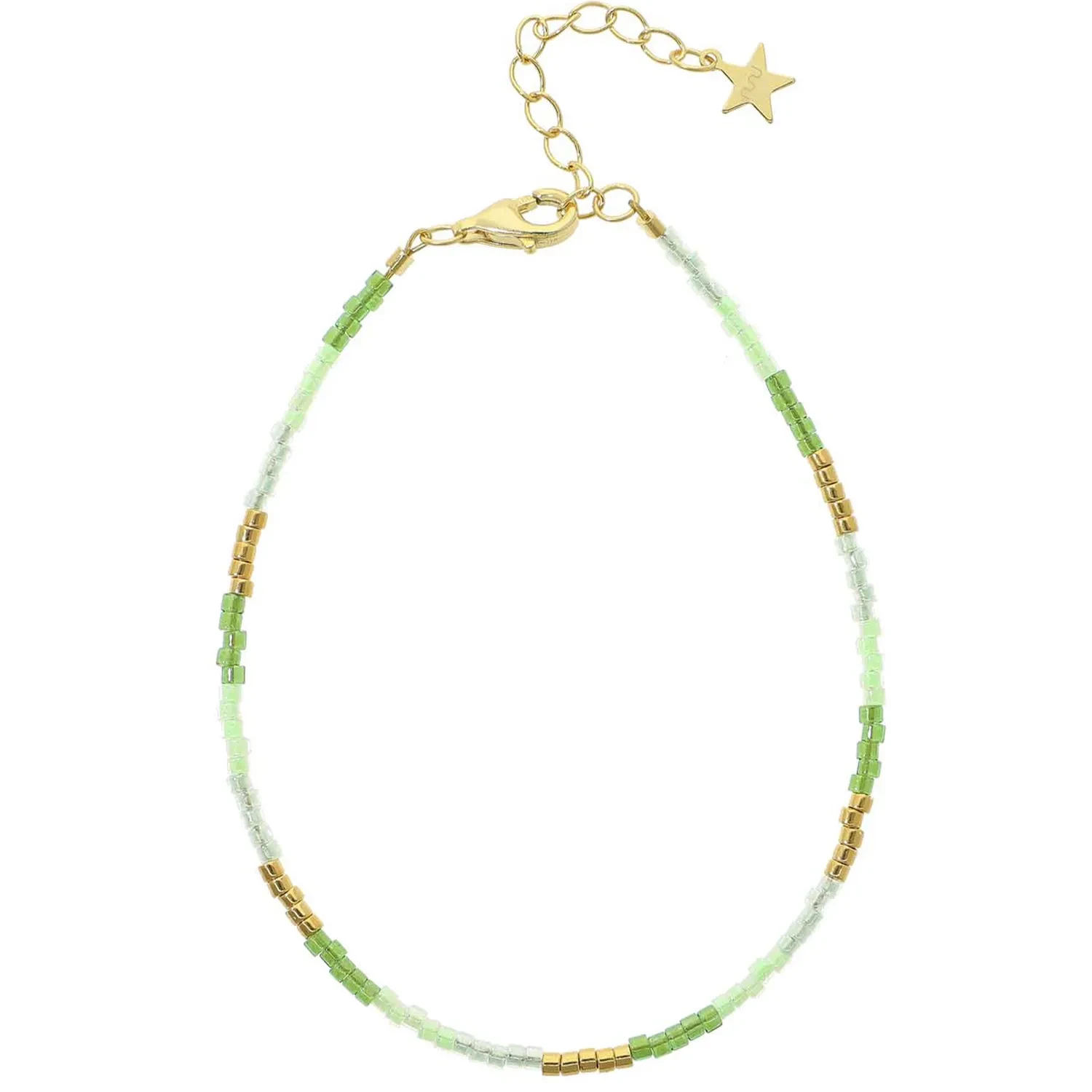 Nuni Copenhagen Kira Armbånd 18 kt. Forgyldt Sølv A3025-LightGreen