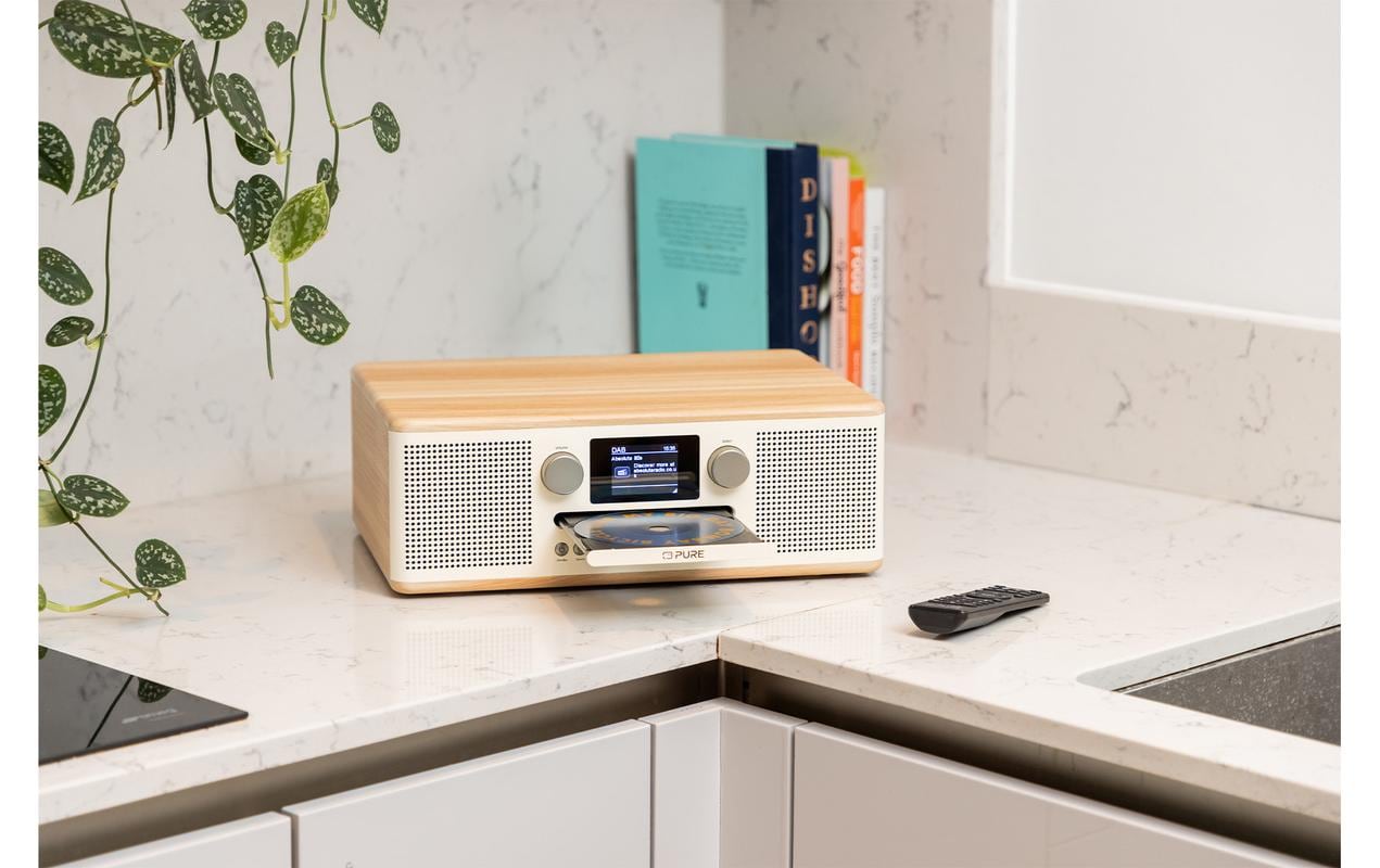 DAB+ Radio Classic C-D6 Eiche/Weiss<br>DAB+ Radio mit CD-Player
