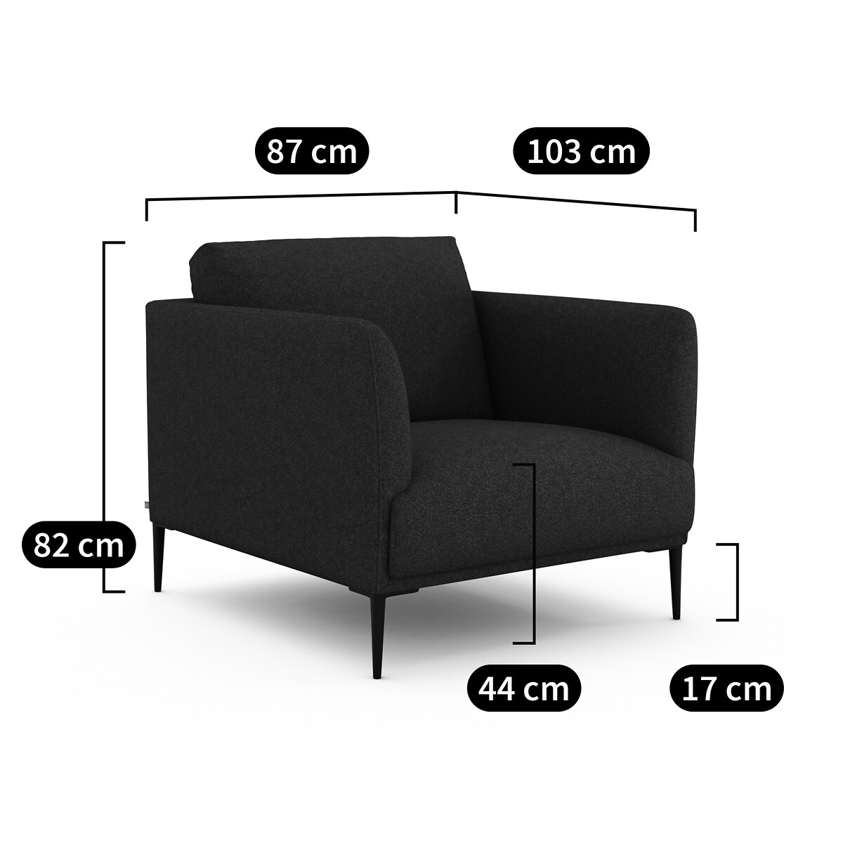 AM.PM<br>Fauteuil velvchten mêlee, Oscar design E. Gallina