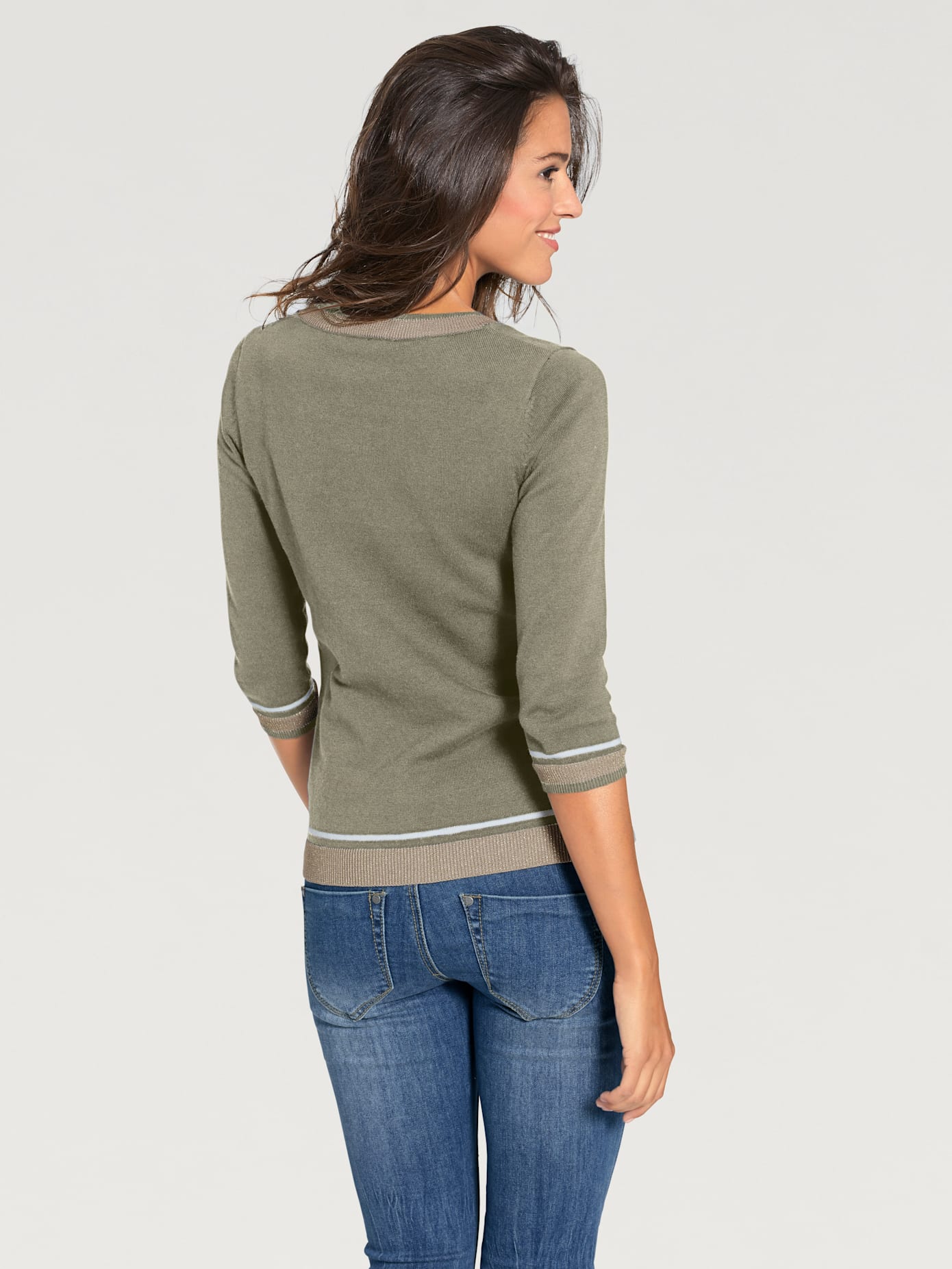Pull col rond superbe fil brillant