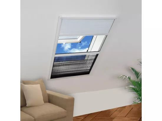 Moustiquaire plissée pour fenêtre et store Aluminium 60 x 80 cm
