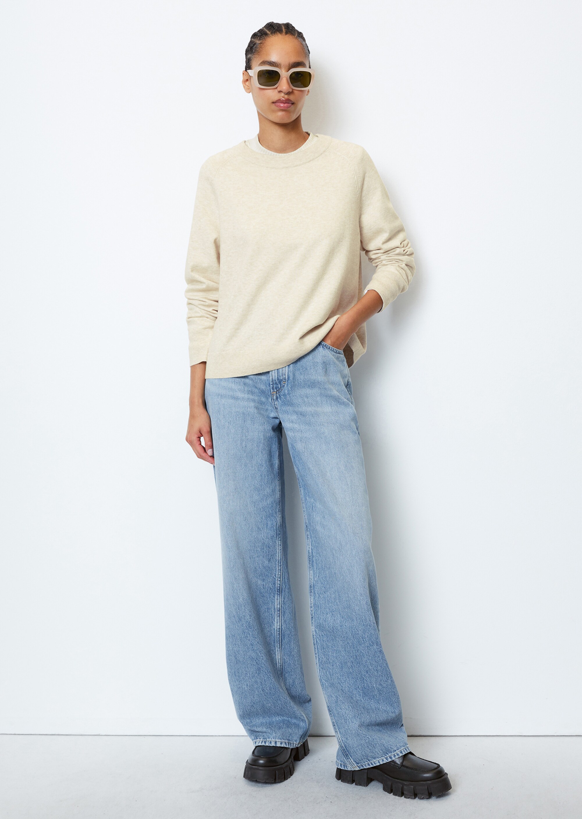 Basic Pullover regular aus Soft-Cotton-Stretch