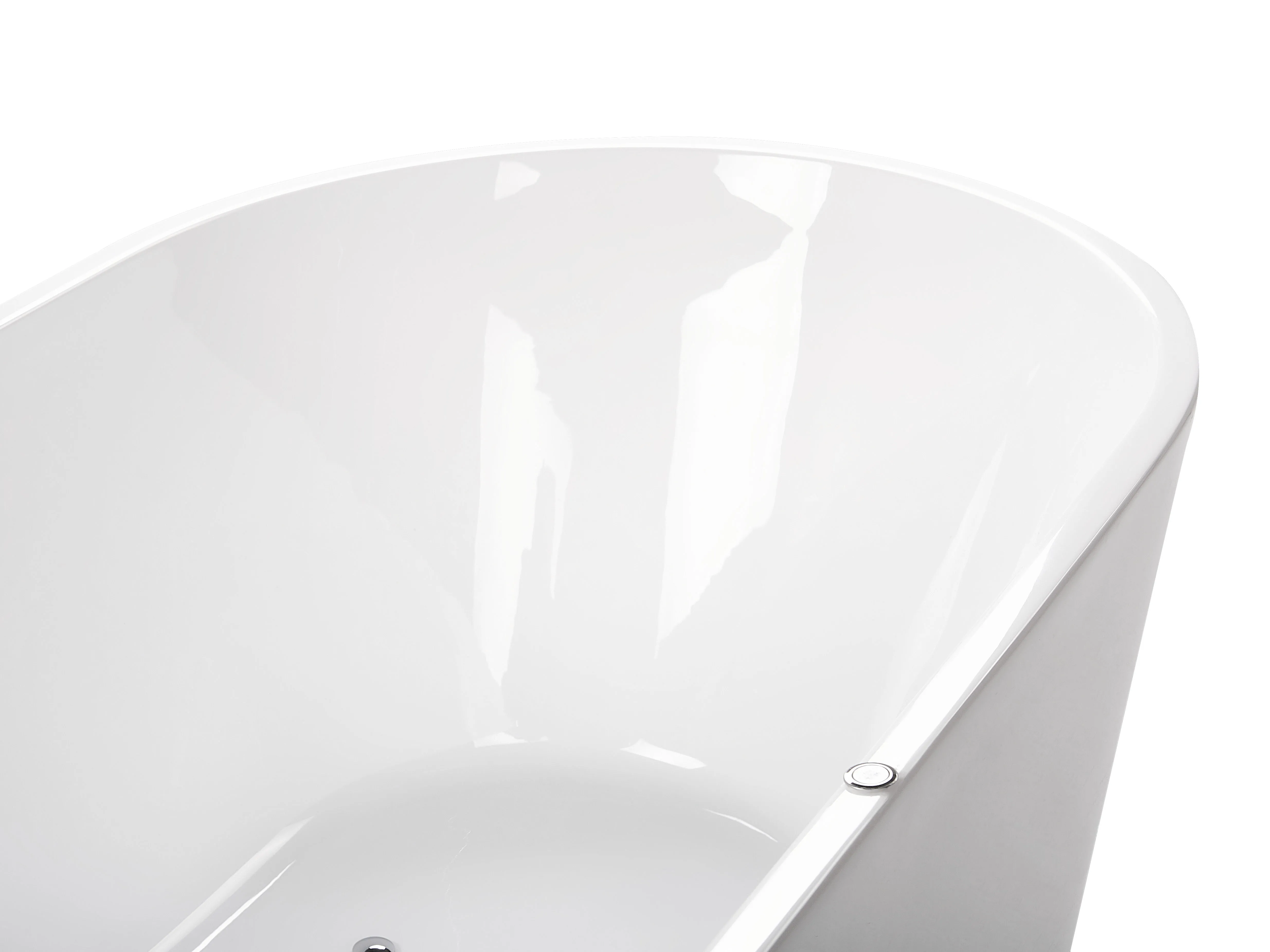 Vrijstaand bubbelbad met LED HAVANA 170 x 80 cm Wit