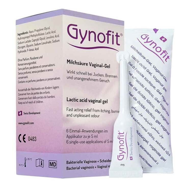 Gynofit Vaginal Gel a.Bas.v.Milchsäure + Glycoge, 6X5 ml
