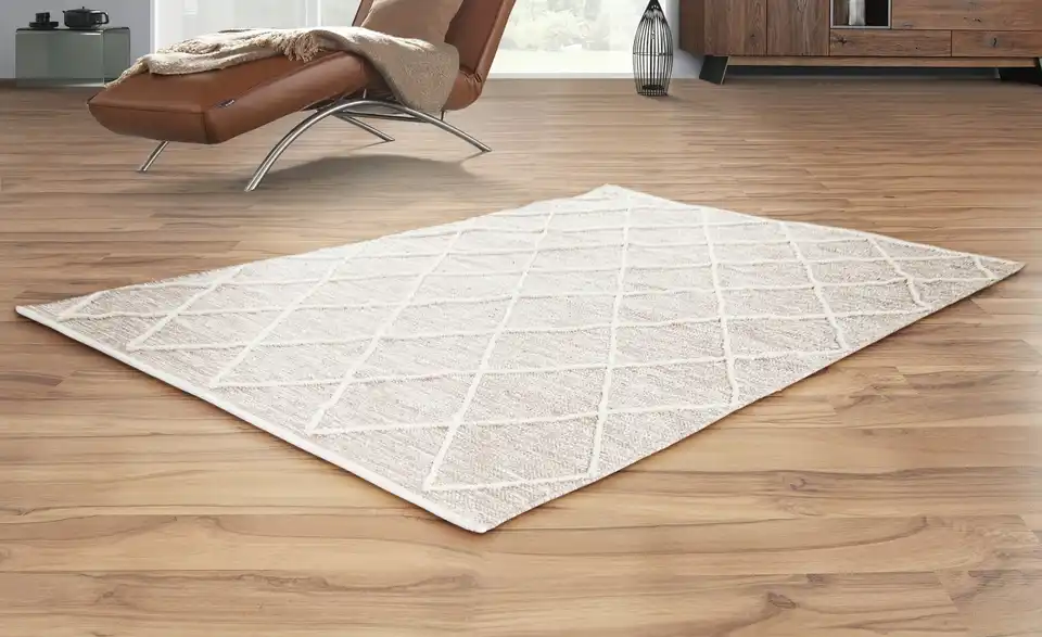 Naturteppich handgewebt Braun 140x200 cm