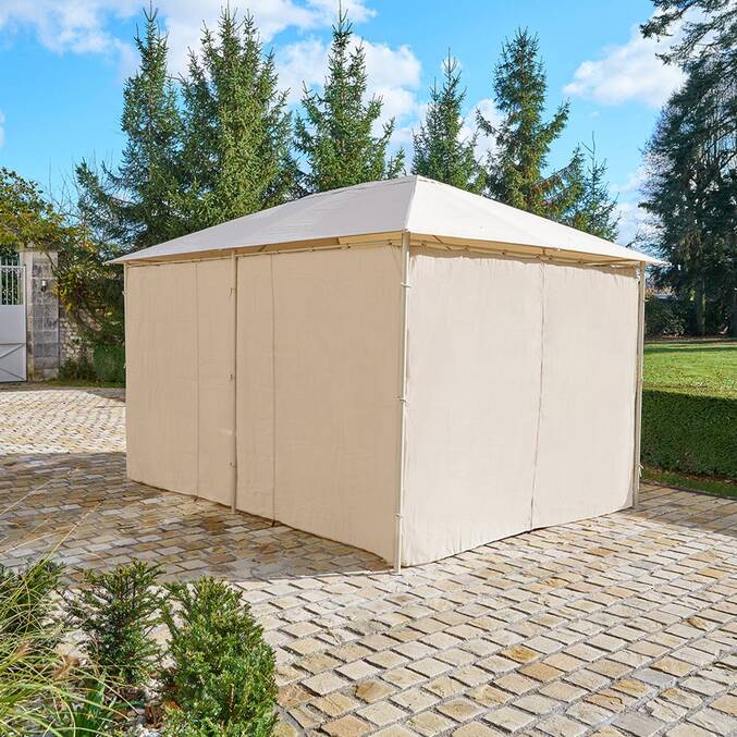 Tonnelle rectangulaire autoportante SANTORINI Argile