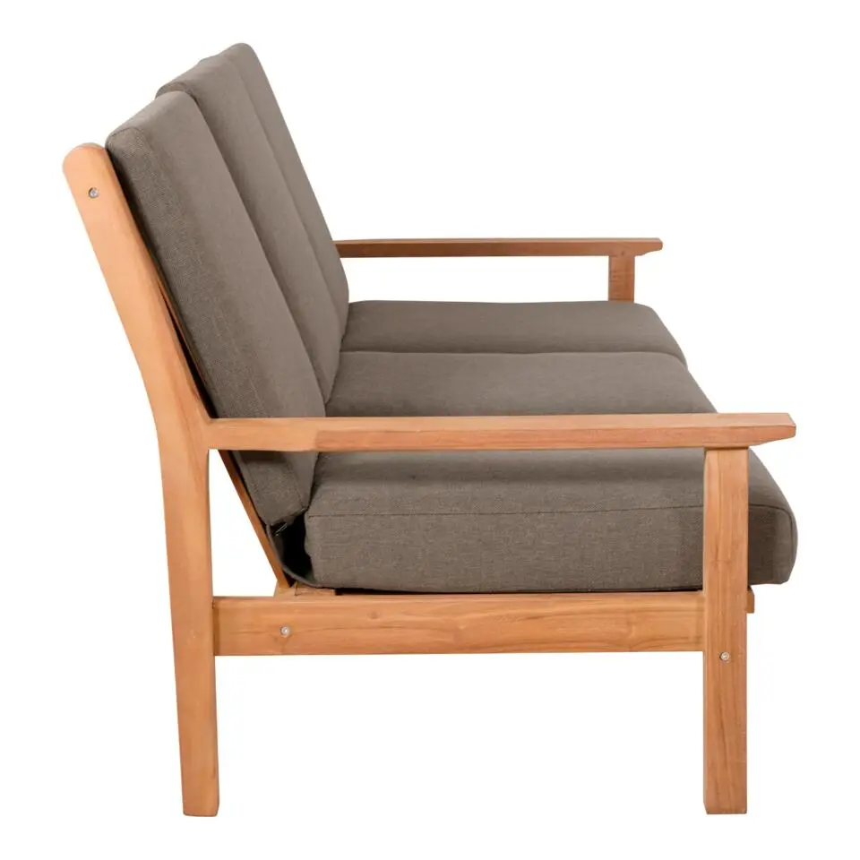 Les - Teak loungebank 180cm   kussen