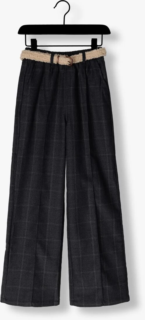NONO blauwe nono pantalon sayla girls check palazzo pants