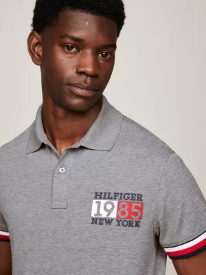 Polo Slim Fit com Detalhe de Logo