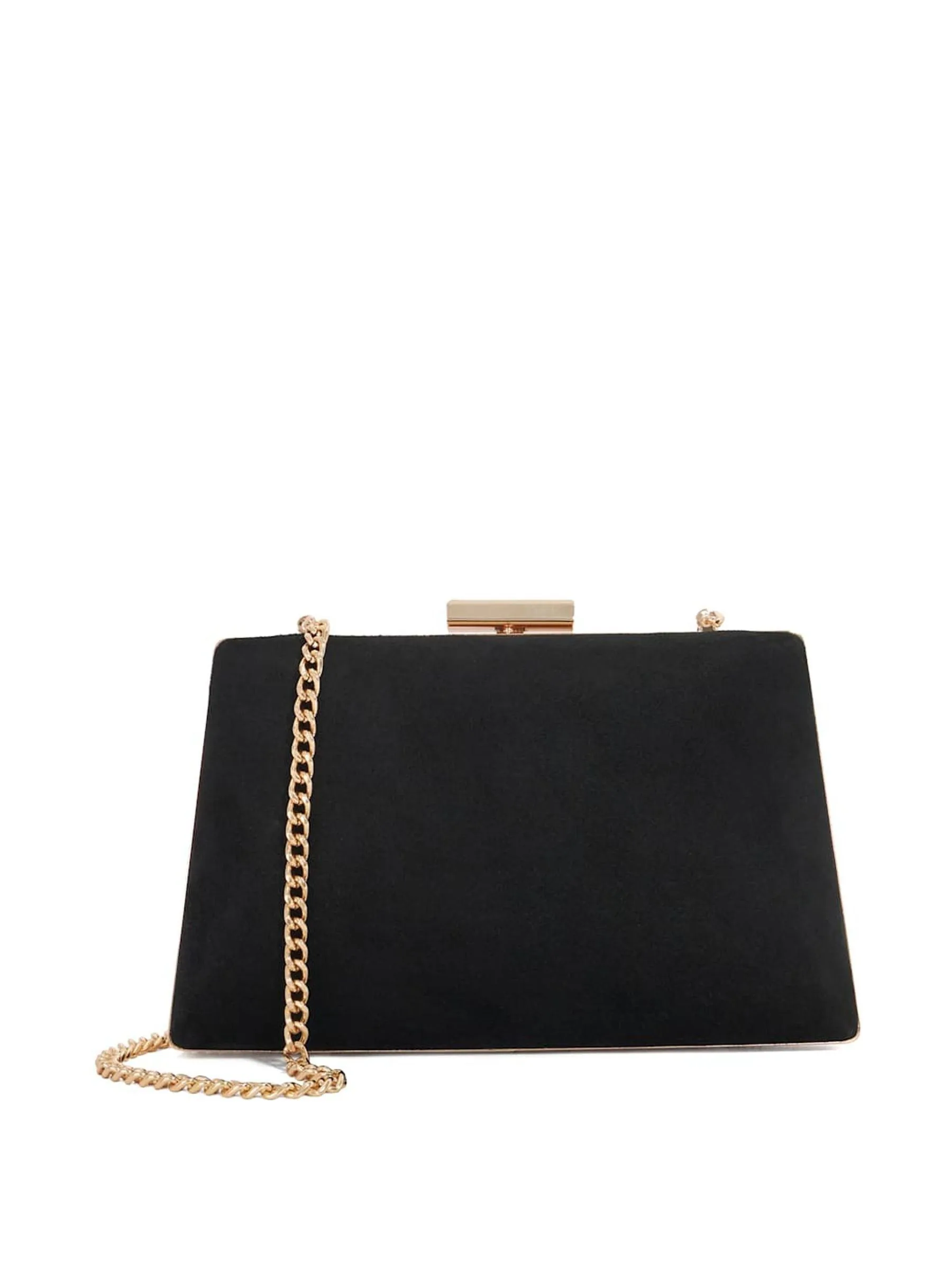 Zwart - Dune London Bellaria - Hoekige clutch met frame