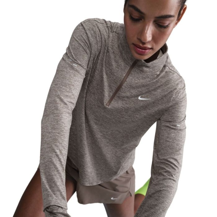 Nike Dame Trøjer Dri-Fit Swift Half Zip Running Top Grå