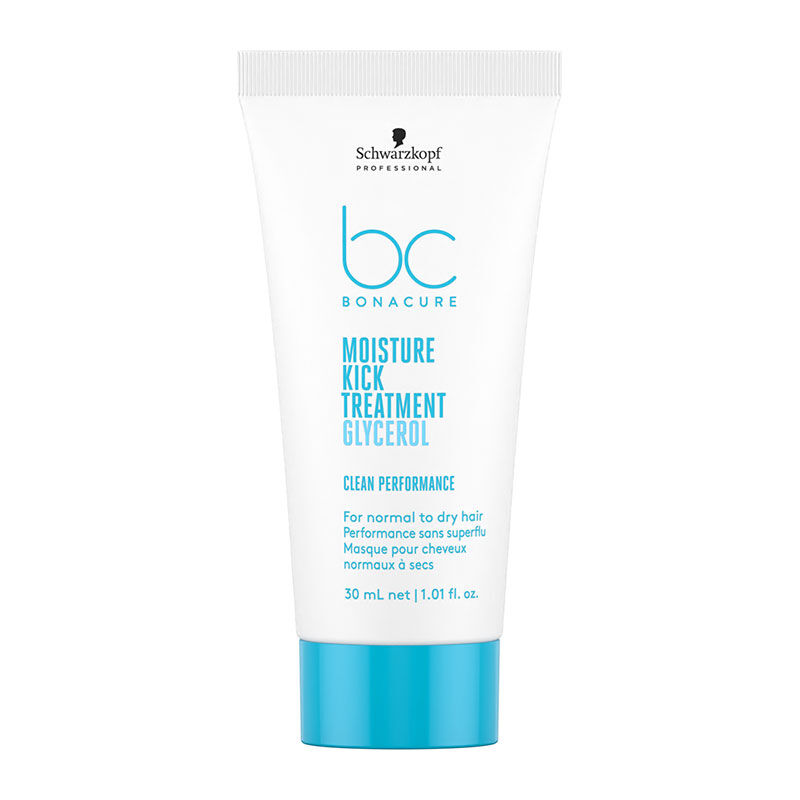 Masque hydratant cheveux normaux à secs ou bouclés BC Moisture Kick 30ml