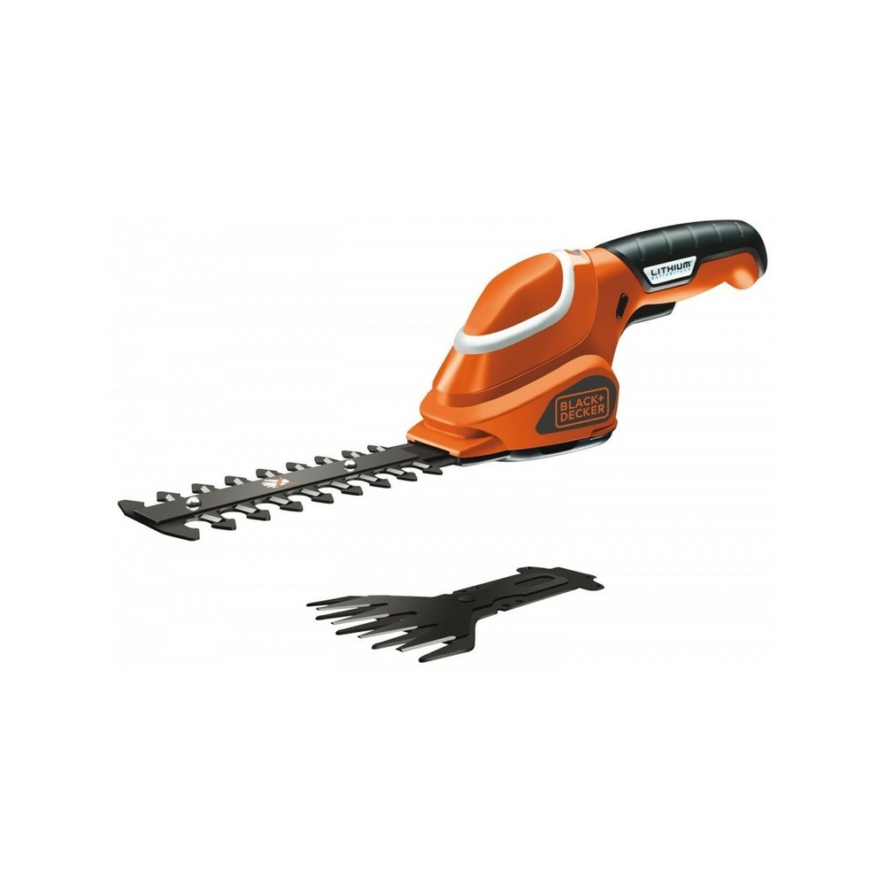 Cisaille de jardin sans fil 7v black+decker batterie lithium gsl700kit-qw