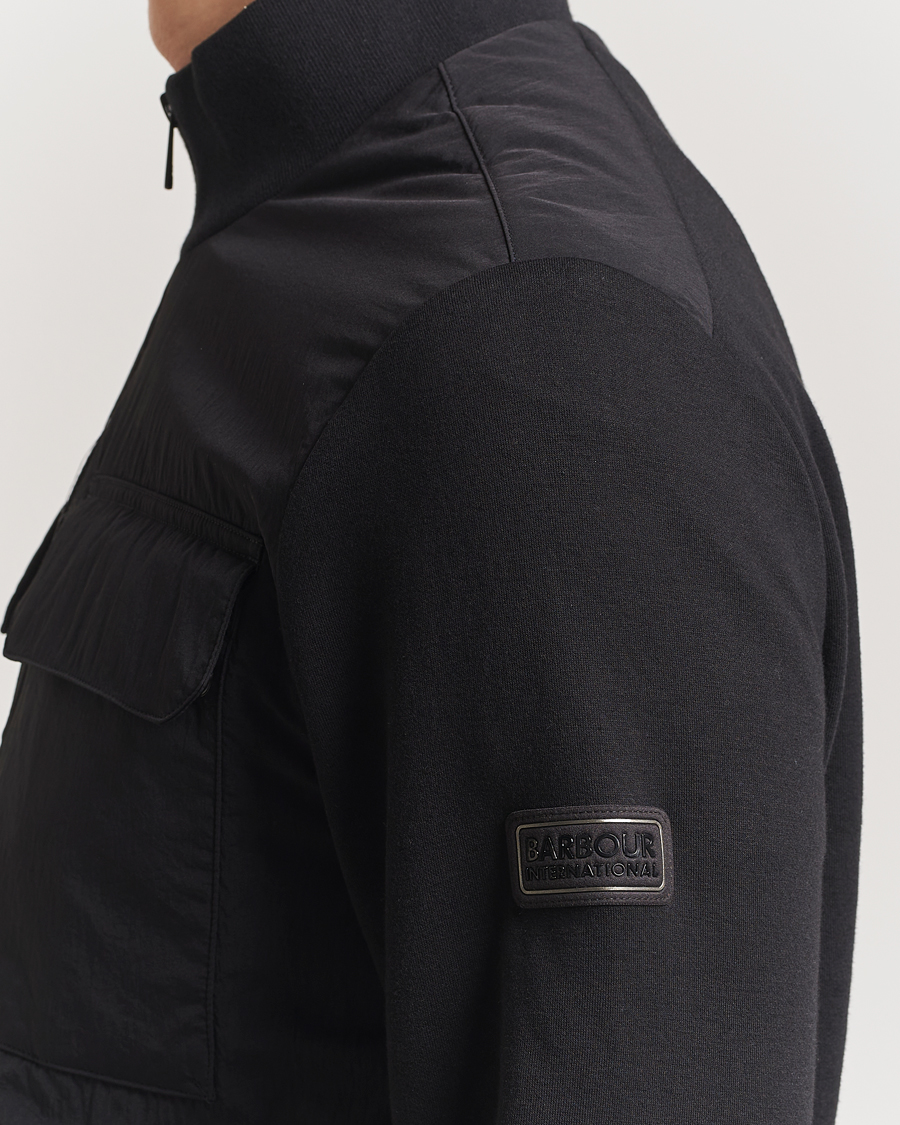 Barbour International Ethan Funnel Neck Hybrid Sweat Black